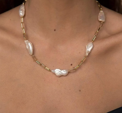 Irregular Freshwater Baroque Pearl Chain